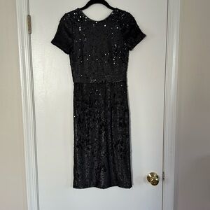 BCBC black matter sequin cocktail dress size XS